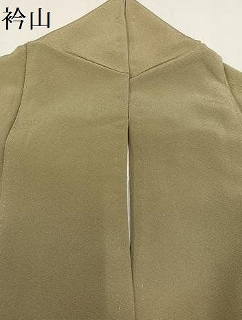 平和屋着物●上質な色無地 油色 正絹 逸品 AAAZ8864ph