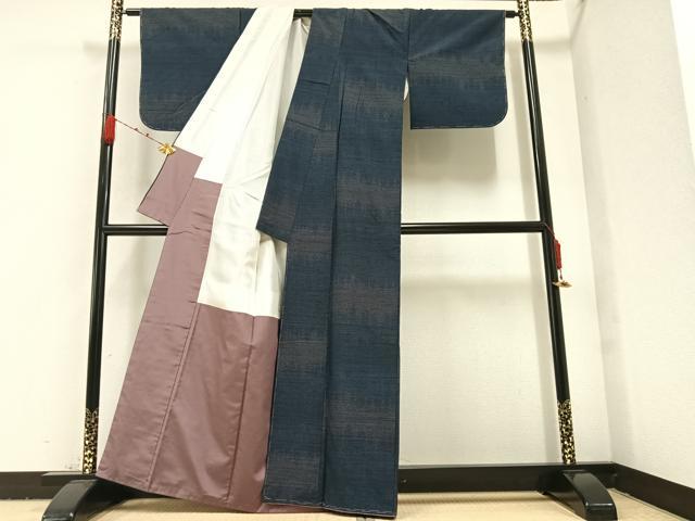 平和屋着物●上質な紬 霞文 正絹 逸品 未使用 AAAZ8875ph