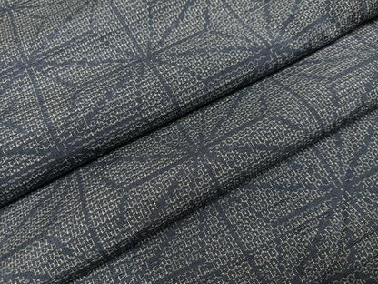 平和屋着物●結城紬　100亀甲　麻の葉文様　正絹　逸品　AAAZ8877ph