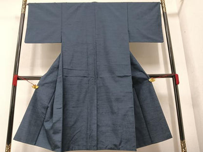 平和屋着物●男性　紬　アンサンブル　色無地　褐返し色　正絹　逸品　AAAZ8902ph