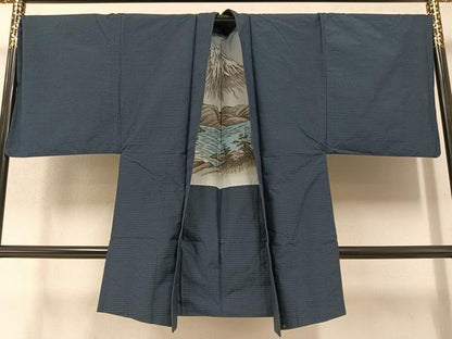 平和屋着物●男性　紬　アンサンブル　正絹　逸品　AAAZ8903ph