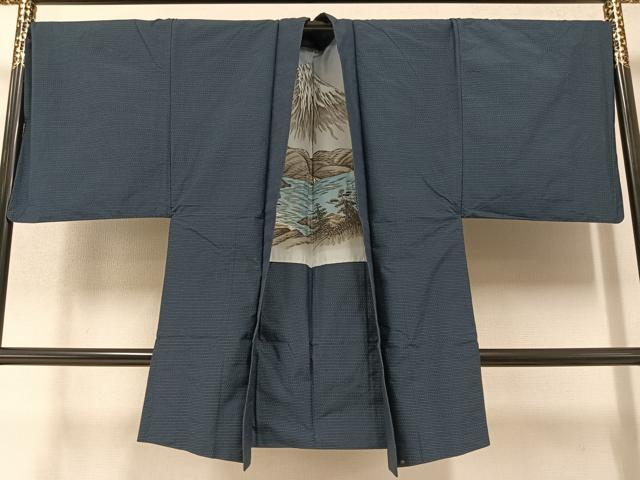 平和屋着物●男性　紬　アンサンブル　正絹　逸品　AAAZ8903ph
