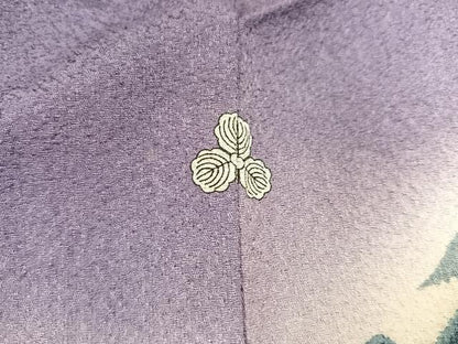 平和屋着物●訪問着　草花文　暈し染め　金彩　正絹　逸品　AAAZ8919ph