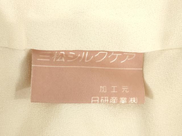 平和屋着物●無地絵羽訪問着　飛鶴花菱地紋　肌色　正絹　逸品　AAAZ8922ck