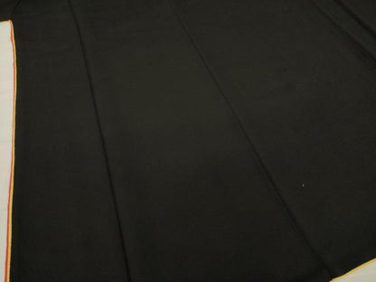 平和屋着物●豪華振袖　黒地　鬼しぼ縮緬　正絹　逸品　AAAZ8926ck