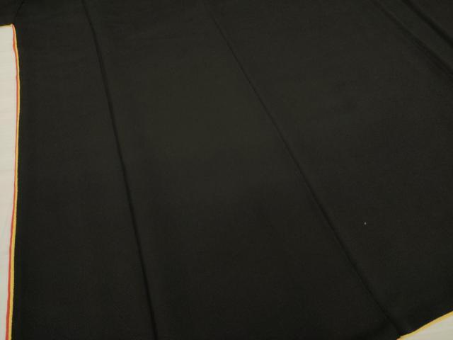 平和屋着物●豪華振袖　黒地　鬼しぼ縮緬　正絹　逸品　AAAZ8926ck