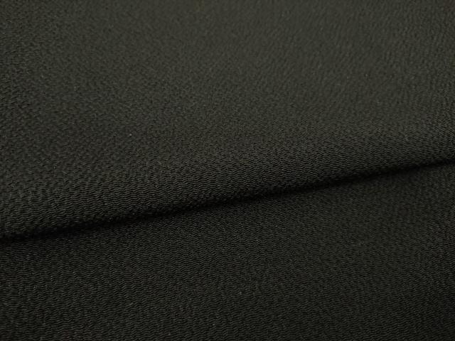 平和屋着物●豪華振袖　黒地　鬼しぼ縮緬　正絹　逸品　AAAZ8926ck