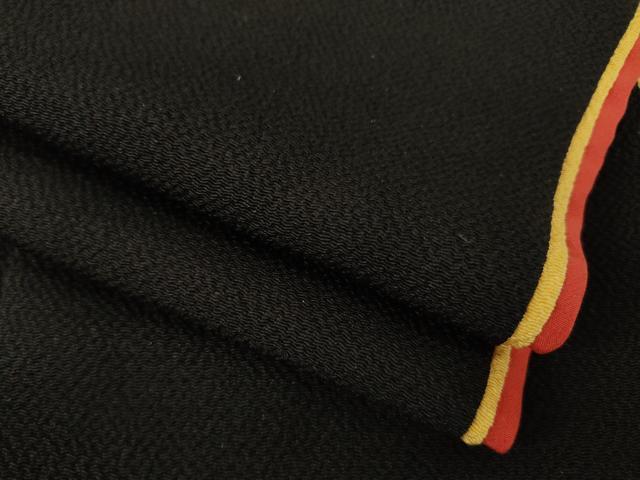 平和屋着物●豪華振袖　黒地　鬼しぼ縮緬　正絹　逸品　AAAZ8926ck