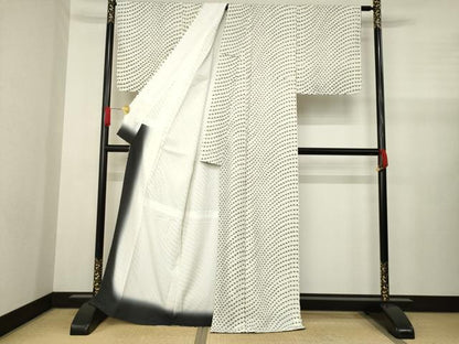 平和屋着物●小紋　チーター　洗える着物　未使用　AAAZ8935ck