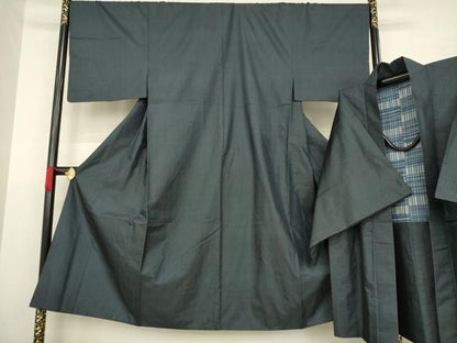 平和屋着物●男性 本場大島紬 アンサンブル 100亀甲 総詰め 正絹 逸品 AAAZ8942ck