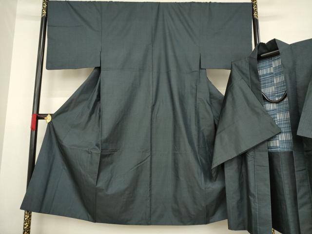 平和屋着物●男性 本場大島紬 アンサンブル 100亀甲 総詰め 正絹 逸品 AAAZ8942ck