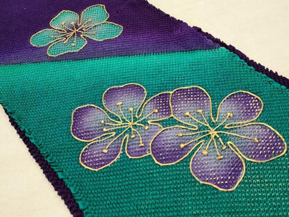 平和屋着物●和装小物　振袖用帯締め・帯揚げセット　総絞り　舞花文　金糸　金彩　撚り房　逸品　AAAZ8972ay