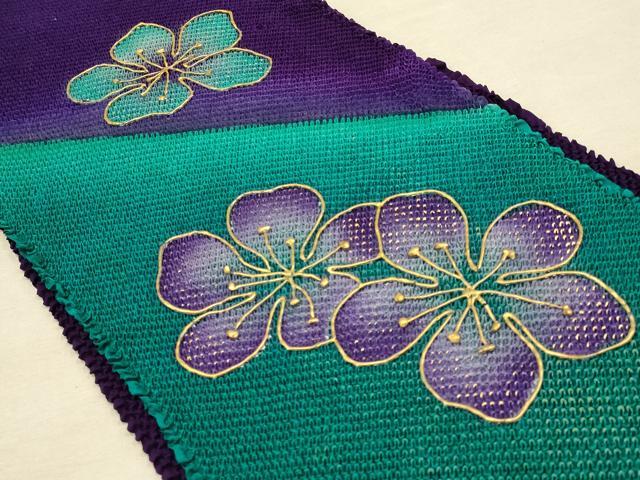 平和屋着物●和装小物　振袖用帯締め・帯揚げセット　総絞り　舞花文　金糸　金彩　撚り房　逸品　AAAZ8972ay