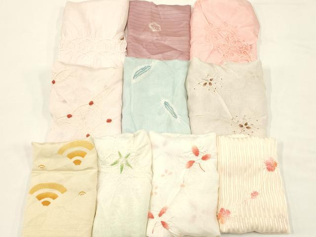 平和屋着物＊夏物　和装小物　帯揚げ10枚　部分絞り　柄絞り　全て正絹　逸品　AAAZ8994ay