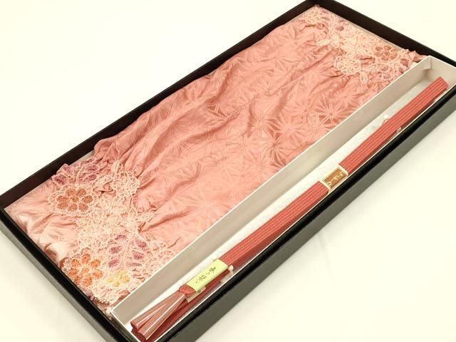 平和屋着物●和装小物　帯締め・帯揚げセット　絞り　枝花文　暈し染め　金彩　正絹　逸品　未使用　AAAZ8998ay