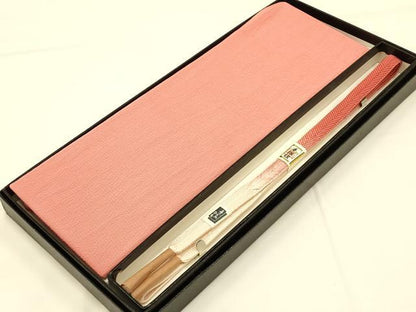 平和屋着物●和装小物　帯締め・帯揚げセット　笹浪組　暈し　正絹　逸品　未使用　AAAZ9000ay