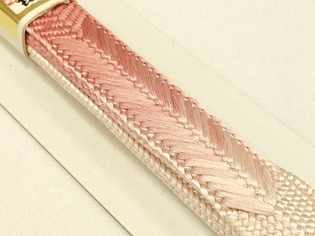 平和屋着物●和装小物　帯締め・帯揚げセット　笹浪組　暈し　正絹　逸品　未使用　AAAZ9000ay