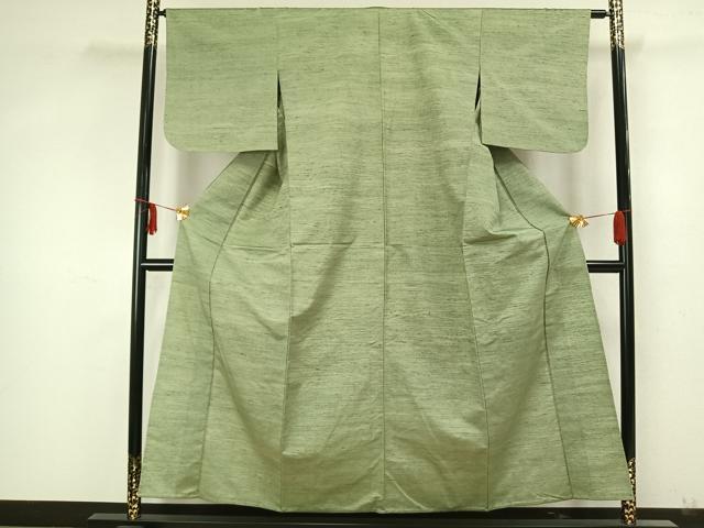 平和屋着物▽上質な紬 単衣 霞文 正絹 逸品 AAAZ9003fy