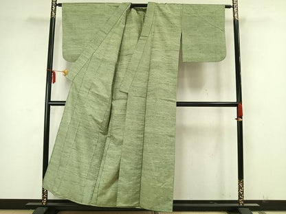 平和屋着物▽上質な紬 単衣 霞文 正絹 逸品 AAAZ9003fy