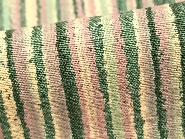 平和屋着物▽上質な紬 単衣 縞 正絹 逸品 AAAZ9005fy