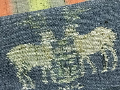 平和屋着物▽上質な紬 単衣 横段文 正絹 逸品 未使用 AAAZ9007fy