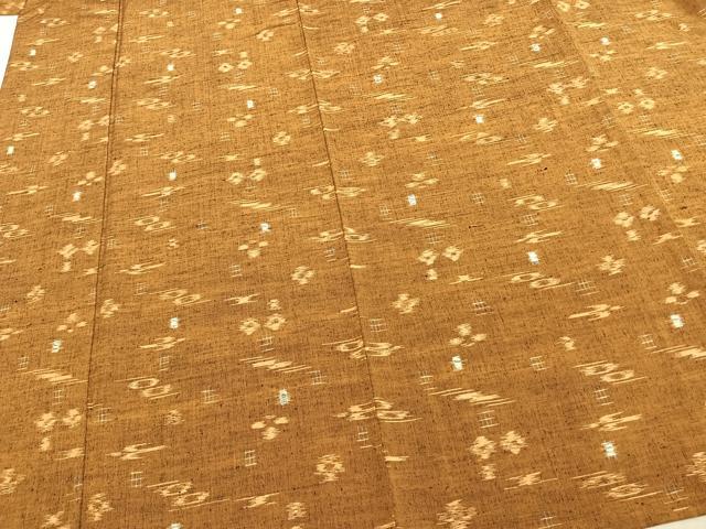 平和屋着物▽上質な紬 単衣 琉球絣 正絹 逸品 AAAZ9008fy