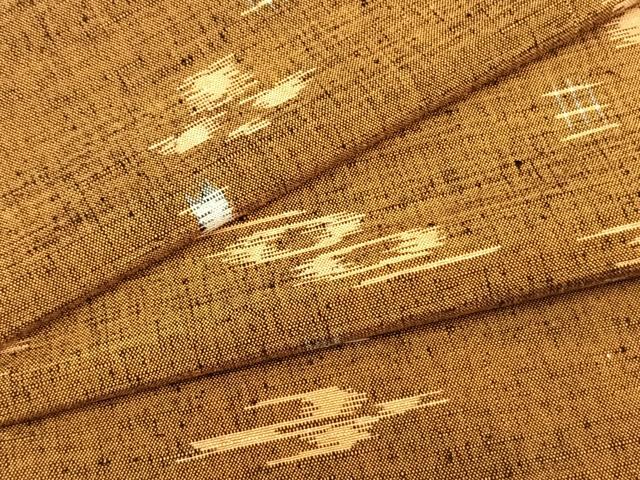 平和屋着物▽上質な紬 単衣 琉球絣 正絹 逸品 AAAZ9008fy