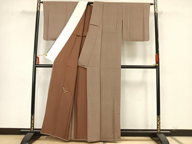 平和屋着物▽江戸小紋 単衣 飛鳥文 鮫小紋柄 金彩 正絹 逸品 未使用 AAAZ9009fy