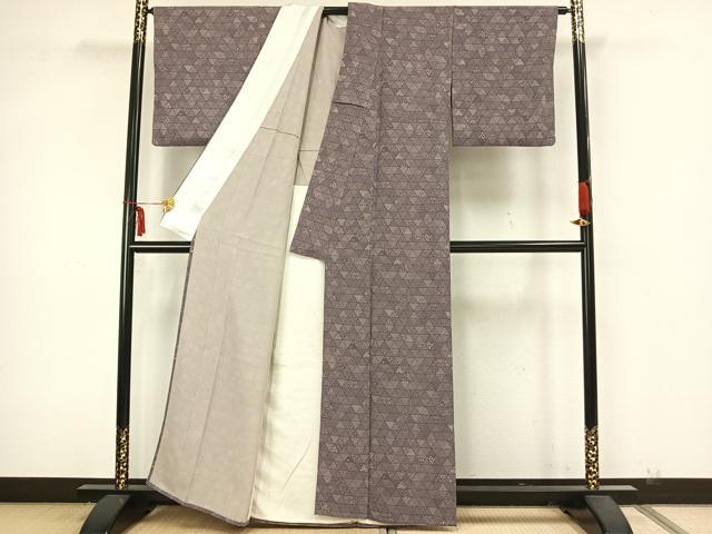平和屋着物▽江戸小紋 単衣 寄せ小紋柄 正絹 逸品 AAAZ9012fy
