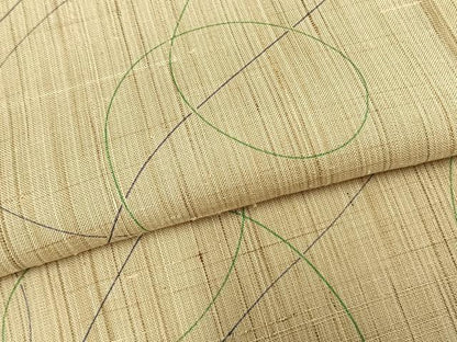 平和屋着物▽染織の名門 しょうざん 生紬 単衣 抽象文様 さが美扱い 証紙付き 正絹 逸品 AAAZ9016fy