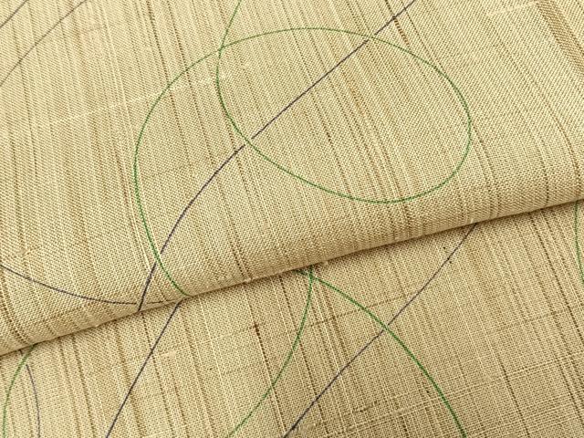 平和屋着物▽染織の名門 しょうざん 生紬 単衣 抽象文様 さが美扱い 証紙付き 正絹 逸品 AAAZ9016fy