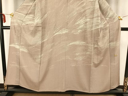 平和屋着物▽ファッションブランド CELINE セリーヌ 訪問着 単衣 霞文 金彩 正絹 逸品 AAAZ9018fy