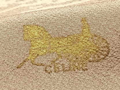 平和屋着物▽ファッションブランド CELINE セリーヌ 訪問着 単衣 霞文 金彩 正絹 逸品 AAAZ9018fy