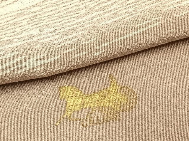 平和屋着物▽ファッションブランド CELINE セリーヌ 訪問着 単衣 霞文 金彩 正絹 逸品 AAAZ9018fy