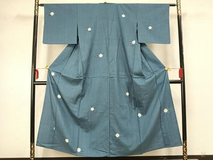 平和屋着物▽上質な紬 単衣 辻が花 正絹 逸品 AAAZ9023fy