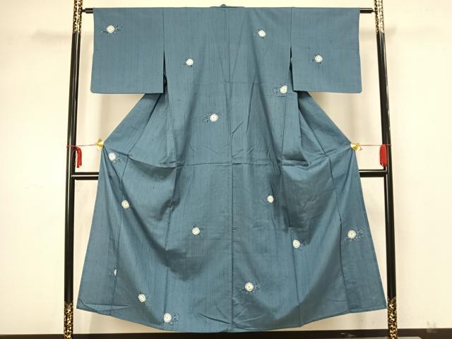平和屋着物▽上質な紬 単衣 辻が花 正絹 逸品 AAAZ9023fy