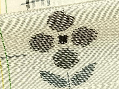 平和屋着物▽上質な紬　単衣　花間道　正絹　逸品　AAAZ9027fy