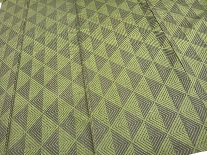平和屋着物▽本場大島紬 単衣 割り込み絣 正絹 逸品 AAAZ9030fy