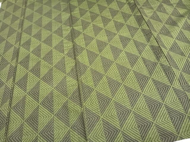 平和屋着物▽本場大島紬 単衣 割り込み絣 正絹 逸品 AAAZ9030fy