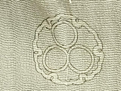 平和屋着物▽上質な色無地　単衣　よろけ縞　白花色　正絹　逸品　未使用　AAAZ9035fy