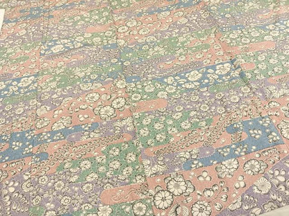 平和屋着物▽上質な小紋 単衣 辻が花 ロング丈 正絹 逸品 AAAZ9038fy