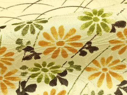 平和屋着物▽小紋 単衣 草花文 洗える着物 AAAZ9039fy