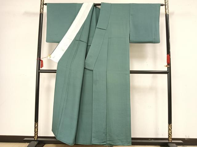 平和屋着物▽上質な色無地 単衣 虫襖色 正絹 逸品 AAAZ9054fy