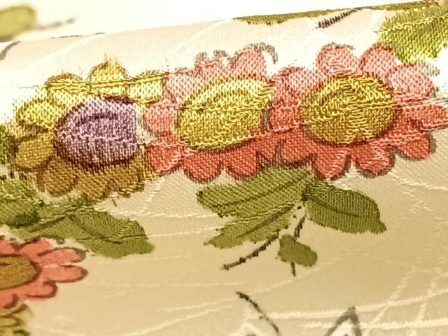平和屋着物▽上質な小紋 単衣 草花文 正絹 逸品 AAAZ9062fy
