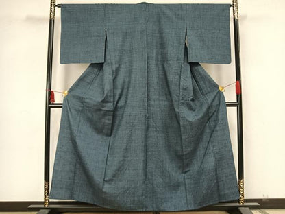 平和屋着物▽上質な紬 単衣 網代織 正絹 逸品 未使用 AAAZ9064fy