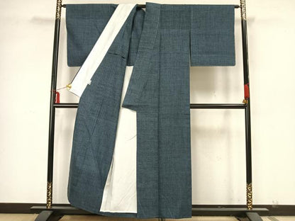 平和屋着物▽上質な紬 単衣 網代織 正絹 逸品 未使用 AAAZ9064fy