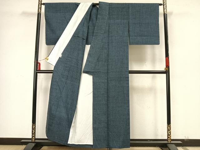 平和屋着物▽上質な紬 単衣 網代織 正絹 逸品 未使用 AAAZ9064fy