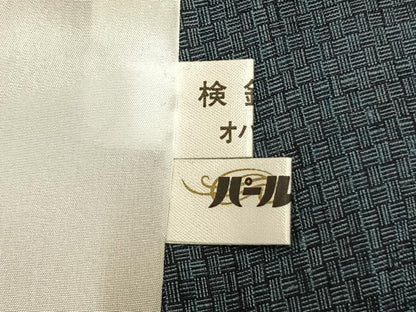 平和屋着物▽上質な紬 単衣 網代織 正絹 逸品 未使用 AAAZ9064fy