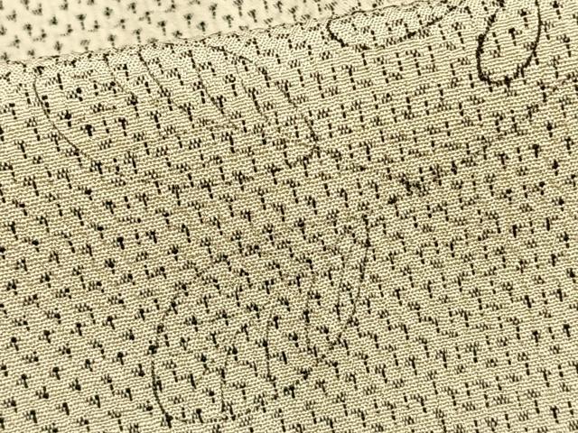 平和屋着物▽本塩沢 訪問着 単衣 手描き 萩文 正絹 逸品 AAAZ9065fy