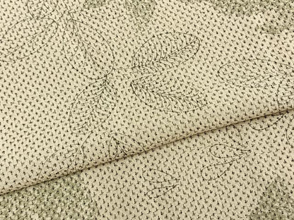 平和屋着物▽本塩沢 訪問着 単衣 手描き 萩文 正絹 逸品 AAAZ9065fy